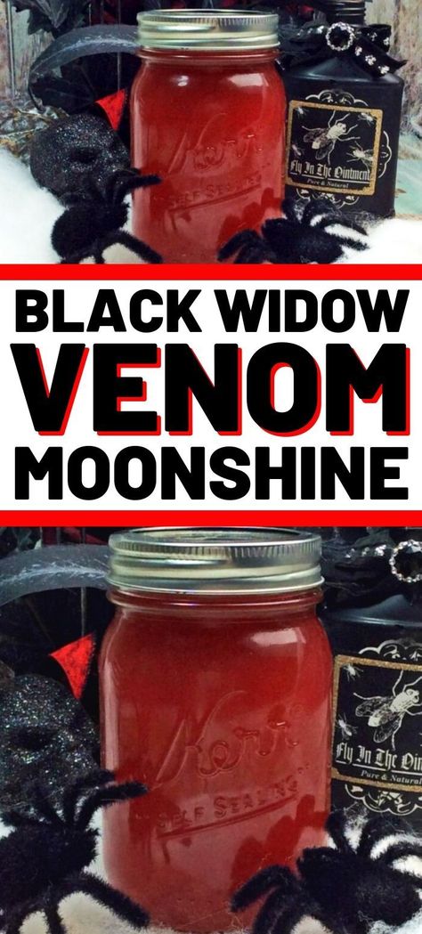 Finally, an adults-only Halloween treat! This sweet & spicy #moonshine packs a whole lot of flavor, and will be a hit with all the grown-ups at your Halloween party. #Halloween. #MoonshineRecipes Moonshine Recipes Homemade, Flavored Moonshine Recipes, Moonshine Drink Recipes, Homemade Alcohol, Homemade Liquor, Liquor Recipes, Moon Shine, Moonshine Recipes, Liqueurs Recipes