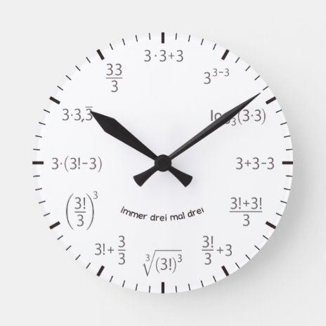 Math Clock, Math Wallpaper, Math Wall, Math Gift, Math Poster, Cool Clocks, Learning Time, School Room, Wood Clocks