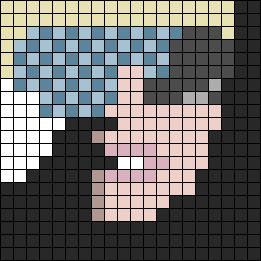 Pixel Art Grid Album Covers, Alpha Patterns Album Cover, Album Cover Pixel Art Grid, Album Cover Crochet Grid, Album Cover Perler Beads, Pixel Album Cover, Album Pixel Art, Music Tapestry, Minecraft Templates