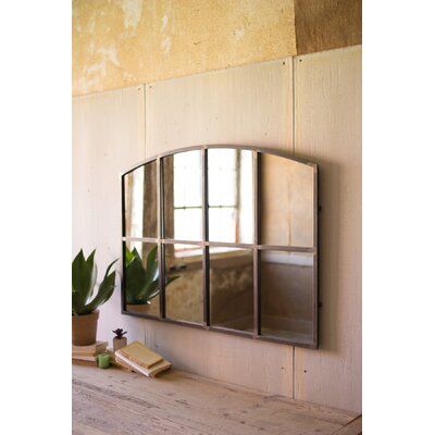 Arched Window Mirror, Iron Mirror, Recycled Home Decor, Metal Wall Mirror, Mirror Dining Room, Wall Mirror With Shelf, Southern Design, Mirrored Console Table, Contemporary Mirror