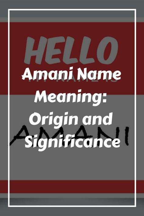 If you’re looking for a name that is both meaningful and beautiful, Amani might be the perfect choice. Amani is a name of Arabic and Swahili origin, and it Florence Name, African American Names, Hawaiian Names, Peace Meaning, African Origins, Unisex Name, Name Origins, Meaningful Names, Beautiful Meaning