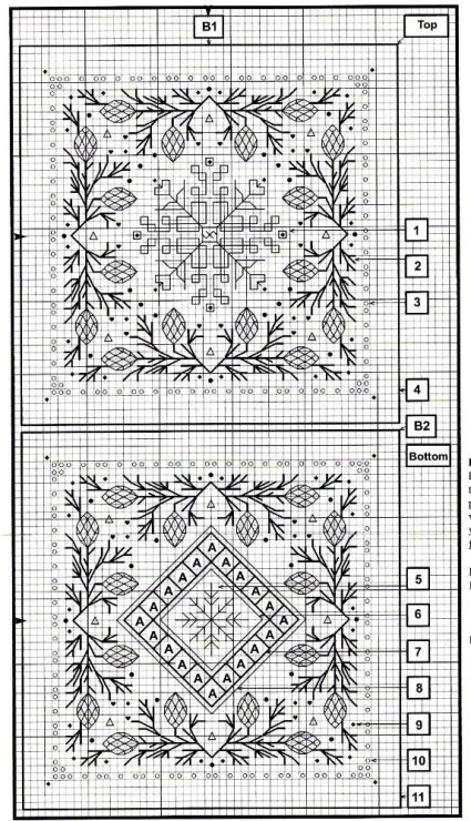 Gallery.ru / Фото #47 - TST - 8 - gemmadec04 Biscornu Cross Stitch Free Pattern, Blackwork Embroidery Designs, Snowflake Cross Stitch, Biscornu Cross Stitch, Blackwork Embroidery Patterns, Blackwork Cross Stitch, Blackwork Designs, Blackwork Patterns, Blackwork Embroidery