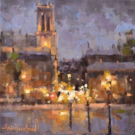 Anne Blair Brown » Paintings Night Cityscape Painting, Anne Blair Brown Paintings, Brown Painting Ideas, Brown Art Painting, Brown Oil Painting, Brown Paintings, Blair Brown, Urban Painting, Brown Painting