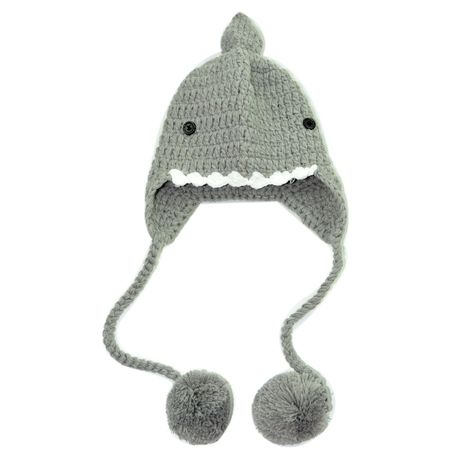 grey shark crochet bobble beanie hat Crochet Shark, Knit Caps, Shark Hat, Knitted Hats Kids, Baby Ball, Animal Hats, Bobble Hats, Girls Cartoon, Fun Crochet Projects