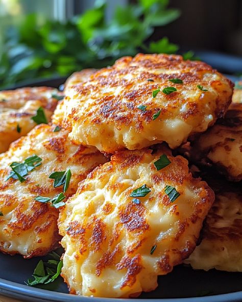 Chicken Fritters With Ground Chicken, Cheesy Chicken Fritters Recipe, Cheesy Chicken Fritters, Cheesey Chicken, Tender Recipes, Chicken Fritters Recipe, Chicken Fritters, Rib Roast Recipe, Easy Cook