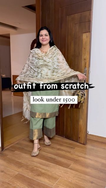 Scratch Outfit Ideas, Outfit From Scratch Ideas, Pinterest Inspired Outfits, Outfit From Scratch, Kurta And Palazzo, Kurti Style, Fashion Creator, Potli Bag, Plain Saree