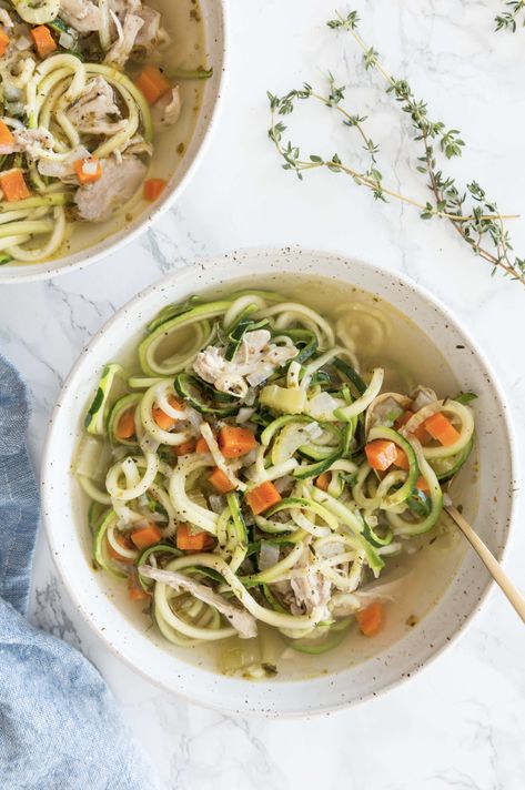 Chicken Zoodle Soup, Simple Healthy Recipes, Zucchini Noodle, Chicken Zucchini, Pressure Cooker Chicken, Noodle Soup Recipes, Paleo Vegan, Soup Recipes Chicken Noodle, Paleo Chicken