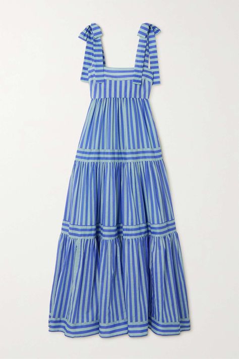 Striped Maxi Dresses, Cotton Voile, Maxi Dress Blue, Net A Porter, Dress Patterns, Look Fashion, Striped Dress, Pretty Dresses, Pretty Outfits