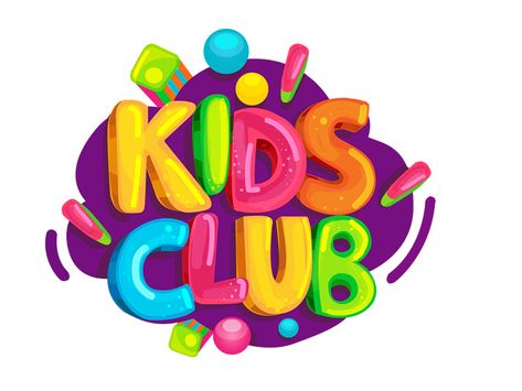 Kids Club Logo by Nastya | Dribbble | Dribbble Daycare Logo, Kids Graphic Design, Typo Logo Design, Toys Logo, Dribbble Design, Kids Logo Design, Game Logo Design, Typo Logo, Club Logo