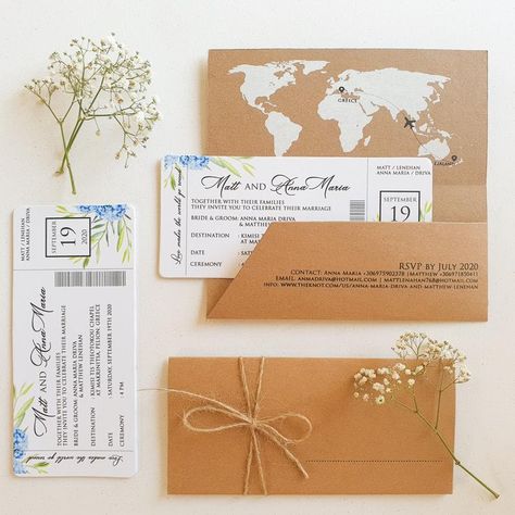 Boarding Pass Wedding Invitation Destination Wedding Invite | Etsy Boarding Pass Aesthetic, Destination Wedding Invite, Aviation Wedding Theme, Travel Invitation, Airplane Wedding, Travel Wedding Invitations, Aviation Wedding, Postcard Display, Ticket Wedding Invitations