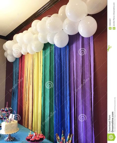 Download Rainbow Streamers stock image. Image of rainbow, yellow - 100603801 Rainbow Preschool Graduation Theme, Rainbow Theme Prek Graduation, Rainbow Graduation Theme, Grad Themes, Preschool Graduation Decorations, Preschool Graduation Theme, Rainbow Streamers, Graduation Themes, Kindergarden Graduation