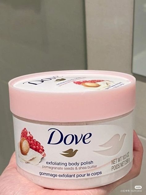 Dove Body Polish, Body Lotion Aesthetic, Body Scrub Aesthetic, Dove Scrub, Dove Body Scrub, Smooth Skin Body, Dove Body Wash, Beautiful Skin Care, Good Skin Tips