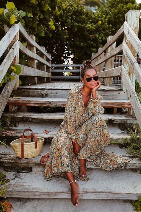 Look Boho Chic, Boho Mode, Mode Hippie, Mode Kimono, Estilo Hippie, Bohol, Mode Casual, Looks Street Style, Maxi Robes