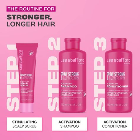 Lee Stafford Grow Strong & Long Stimulating Scalp Scrub for Hair Growth | 100 ML Hair growth tips, long beautiful hair. Lee stafford products 100% reccomend. Scalp Scrub For Hair Growth, Lee Stafford Hair Growth, Lee Stafford, Scalp Hair Growth, Scalp Scrub, Dry Damaged Hair, Hair Growth Tips, Hair Regrowth, Grow Strong