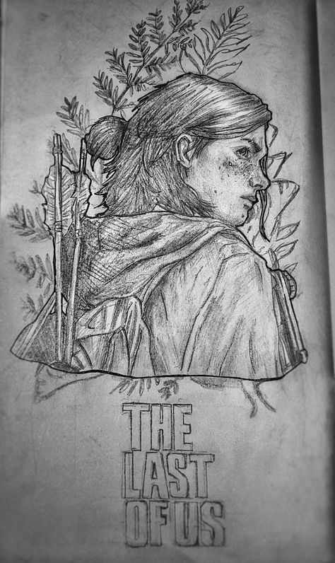 Ellie The Last Of Us Drawing Easy, Ellie Last Of Us Drawing, Ellie Sketch The Last Of Us, The Last Of Us Drawing Pencil, Ellie Williams Tattoo Ideas, Ellie Williams Drawing Easy, Ellie Williams Sketch, The Last Of Us Drawings, Tlou Sketch