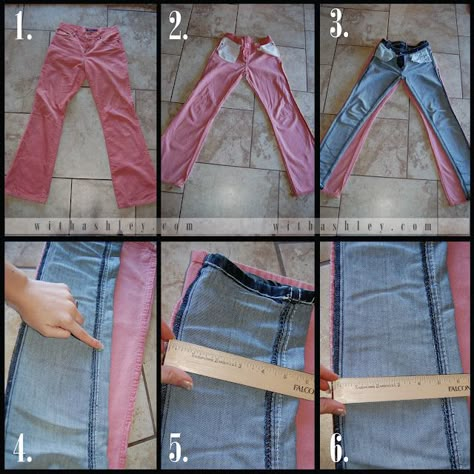 Frumpy To Fabulous, Altering Pants, Altering Jeans, Jeans Tutorial, Sewing Jeans, Brush Holders, Diy Clothes Refashion, Sewing Pants, Sewing Alterations