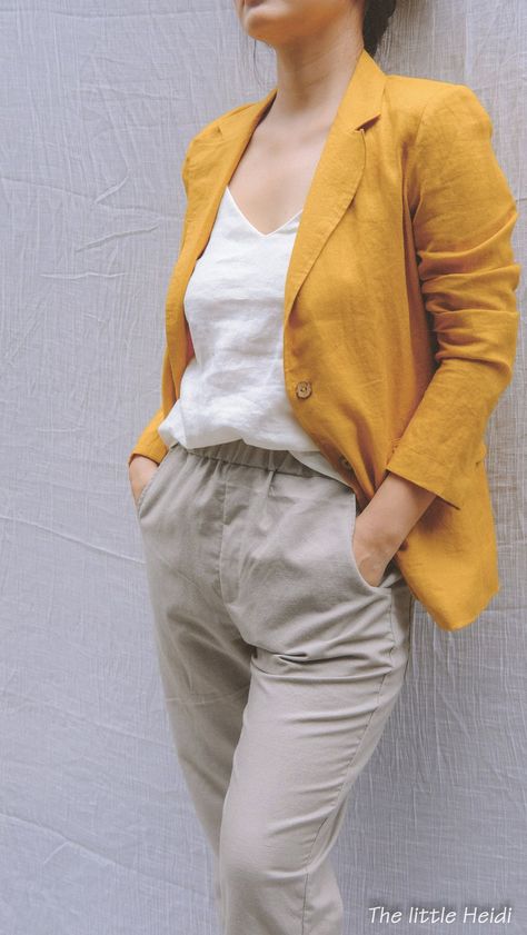 Women Linen Blazer/ Linen Jacket/ Linen Blazer/ Linen Women Suit/ Mustard Linen Jacket - Etsy Mustard Blazer Outfits For Women, Mustard Blazer Outfit, Cotton Blazer Women, Women Blazer Outfit, Linen Jacket Outfit, Linen Blazer Outfit Women, Linen Blazer Outfit, Linen Suits Women, Linen Blazers Women