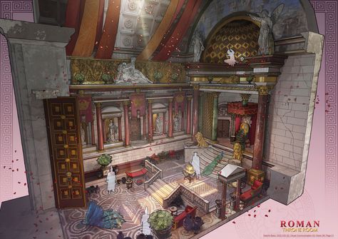 ArtStation - A Roman Throne Room Sims 4 Decades Challenge, Roman Britain, Throne Room, Dark Ages, City State, Roman Empire, Aesthetic Backgrounds, Fun Projects, Rome