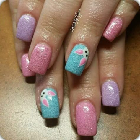 45 cute Easter nails to copy, including Easter bunny nails, Easter chicken nails, pastel nails, Easter eggs nails, polka dots nails, with dreamy Easter nail colors!| nails 2021 | nails acrylic | nails acrylic coffin | nails with initial | nails acrylic black | nails acrylic short | nails spring | spring nails | cute nails | simple nails | romantic nails | nails art | nail art | nails designs | gel nails | nails colors | nails color ideas | black and silver nails | holiday nails | pretty nails Easter Nails Design Spring Pretty Pastel, Fun Easter Nails, Coffin Nails With Initial, Initial Nails Acrylic, Easter Short Nails, Nail Design Ideas Spring, Kendall Nails, Black Nails Acrylic Short, Chicken Nails