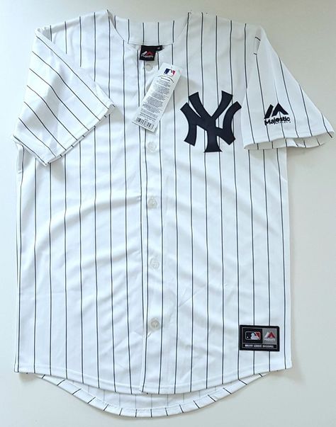 MAJESTIC NEW YORK YANKEES NY Official MLB Baseball Jersey Shirt Authentic Men M #Majestic Yankee Jersey Outfit Men, Ny Yankees Outfit, Baseball Shirt Outfit Mens, Ny Yankees Jersey Outfit, Baseball Jersey Outfit Men, Jersey Material Baseball Jersey For Streetwear, Jersey Shirt Outfit, Cheap Moisture-wicking Baseball Jersey For Streetwear, Baseball Shirt Outfit