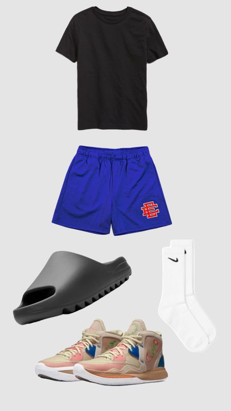 Basketball fit Hoop Outfit, Basketball Shorts Outfit, Boys School Outfits, Drip Outfit Men, Classy Outfits Men, Aesthetic Outfits Men, Preppy Summer Outfits, Basketball Clothes, Guys Clothing Styles