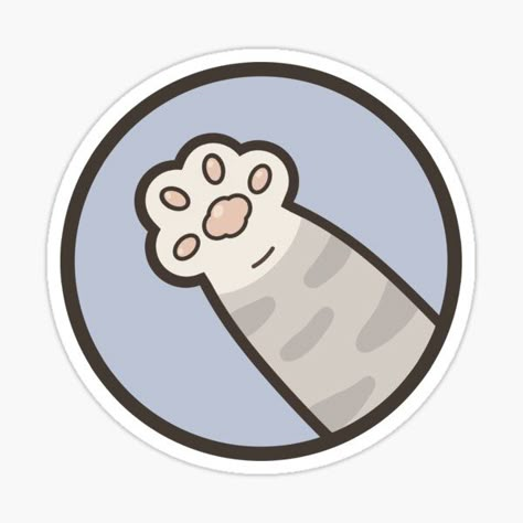 "Cat paw grey white" Sticker by Milanicole | Redbubble Cat Paw Sticker, Pastel Background, Cat Paws, White Stickers, Buy A Cat, Cat Stickers, Tabby Cat, Top Artists, Grey And White