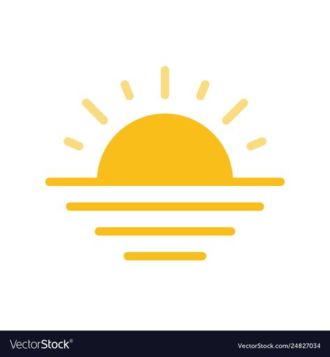 Sunset Vector Illustration, Sunrise Vector, Sunrise Illustration, Sunset Vector, Flat Style, Flat Icon, Style Icon, Sunrise Sunset, Ramadan