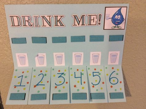 Chart for tracking kids water consumption Water Consumption Chart, Learning Pit, Kids Routine, Kids Routine Chart, Pre Primary, Youth Games, Water Tracker, Routine Chart, Kid Drinks