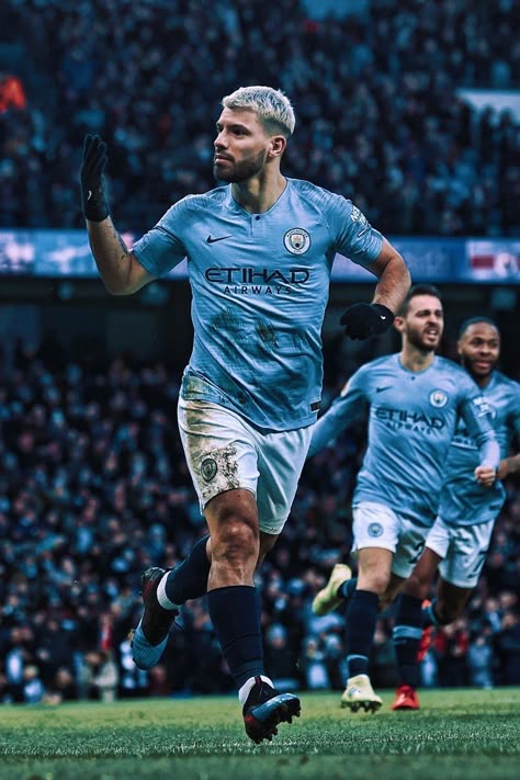 Man City Team, Manchester City Wallpaper, Kun Aguero, Sergio Aguero, Premier Lig, Football Players Images, Team Goals, Manchester City Football Club, Barcelona Team