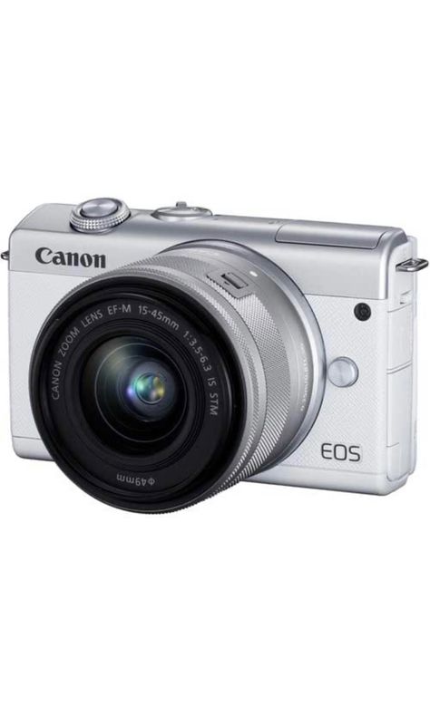 Canon EOS M200 Compact Mirrorless Digital Vlogging Camera with EF-M 15-45mm Lens, Vertical 4K Video Support, 3.0-inch Touch Panel LCD, Built-in Wi-Fi, and Bluetooth Technology, White Canon Eos M200, Memory Case, Focus Camera, Vlogging Camera, Sensors Technology, Canon Camera, Video Capture, 4k Video, Mirrorless Camera