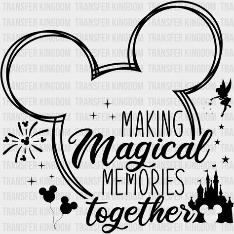 Bring the magic of Disney to your custom t-shirts with our "Mickey Making Magical Memories Together" DTF transfer. Crafted for easy application, this iron-on DTF transfer saves you time and guarantees vibrant, lasting designs. Perfect for any fabric and ideal for making every craft project a magical memory. Ready to press DTF transfers for t-shirts, sweatshirts, tote bags and more Premium Custom iron-on DTF printing Simple and fast application process No minimum orders or setup fees required De T Shirt Design Disney, Christmas Mickey Shirts, All Things Disney, Disneyland Tshirt Ideas, Diy Disney Sweatshirts, Diy Disney Shirts For Family, Cricut Disney Shirt, Family Disney Shirts Ideas, Disney Diy Shirts