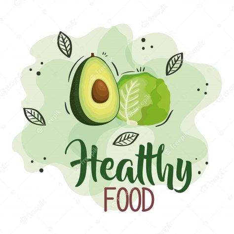 Healthy Food Illustration, Healthy Eating Pyramid, Healthy Food Quotes, Healthy Food Logo, Healthy Restaurant Food, Vitamin A Foods, Food Tracking, Bio Food, Restaurant Poster