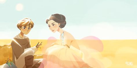 Padme And Luke, Padme Fanart, Star Wars Artwork, Star Wars Fan Art, Star Wars Fandom, A New Hope, Star Wars Humor, Star Wars Memes, Obi Wan Kenobi