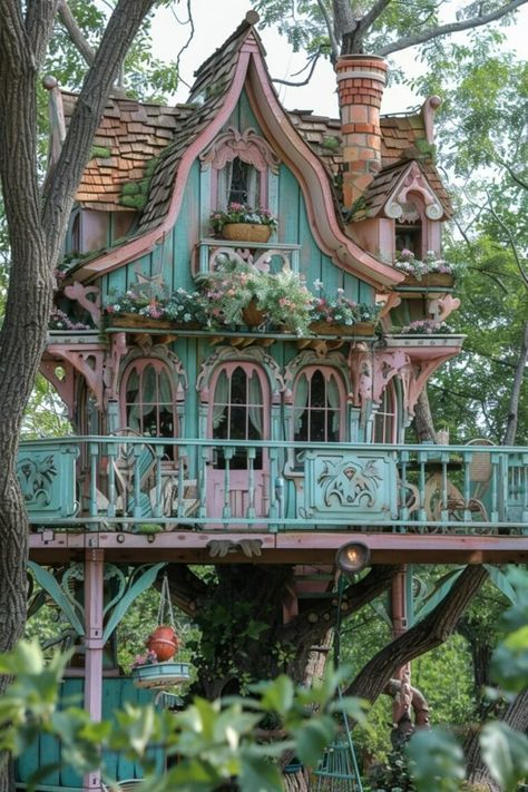 Explore the charm of living in a fairytale house. Immerse yourself in whimsical surroundings and discover the magic of a unique, dreamlike home. Whimsical Cottages, Magical Cottage, Fairytale Houses, Tree Town, Beautiful Tree Houses, Whimsical Cottage, Magical House, Fairytale House, Storybook Homes