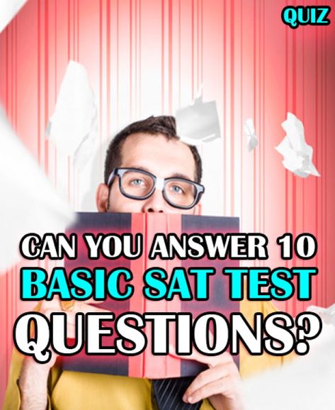 I Got SAT Whiz!!! Wow! You nailed this quiz. You correctly answered enough questions to be considered a true SAT Whiz! Did you look at this quiz and say to yourself, “That was easy”? It certainly looks like it based upon your score – bet you wish you could take the SAT again! You obviously set the standard very high when it comes to education, and kudos to you for staying current and fresh when it comes to your knowledge! Think your friends are up to the test? Share this quiz with them and l... Sat Questions, Sat Test, Book Smart, Test Questions, What If Questions, Just For Fun, You Nailed It, Things To Come, Education