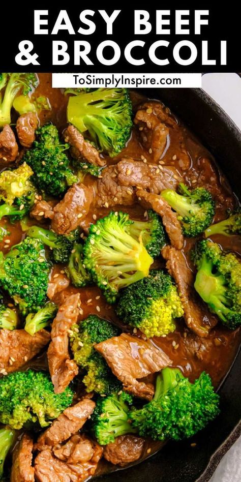 Beef With Broccoli Recipe, Sizzle Steak Recipes, Steak And Broccoli, Easy Beef And Broccoli, Beef Stir Fry Recipes, Broccoli Stir Fry, Beef And Broccoli, Chinese Cooking Recipes, Easy Chinese Recipes