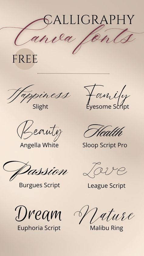 aesthetic fonts Canva Wedding Elements, Fonts For Canva, Free Handwriting Fonts, Font Canva Lettering, Design Wedding Invitation, Fonts Canva, Romantic Calligraphy, Hipster Fonts, Elegant Signature