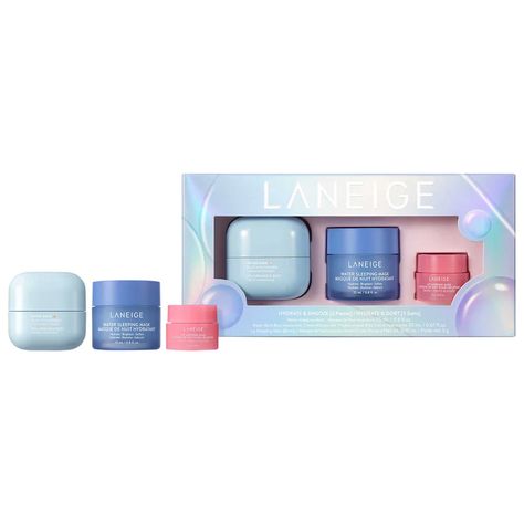 Skincare Laneige, Laneige Skincare, Laneige Water Sleeping Mask, Chamomile Essential Oil, Lip Sleeping Mask, Holiday Gift Sets, Skin Toner, Makeup Gift, Skin Care Solutions