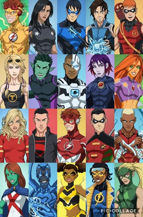 Dc Men Characters, Dc Superheroes Art, Marvel And Dc Comics, Dc Super Heroes, Original Teen Titans, Teen Titans Fanart, Dc Comics Heroes, Univers Dc, Batman Funny