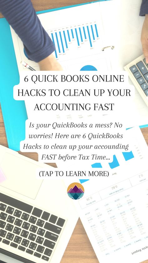 6 QuickBooks Hacks To Clean Up Your Accounting FAST Accounting Organization Ideas, Bookkeeping Cleanup Checklist, Quick Books For Small Business, Quickbooks Tips, Bookkeeping Training, Accounting Bookkeeping, Learn Accounting, Accounting Basics, Bookkeeping Tips