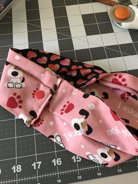 DIY Reversible Snap On Dog Scarf | Create Whimsy Dog Sewing Patterns Free, Diy Dog Scarf, Dog Scarf Pattern Free, Dog Scarf Pattern, Dog Bandanna Pattern Free, How To Make A Dog Scarf, Sewing Projects For Dogs, No Sew Pet Scarf, Dog Infinity Scarf Pattern