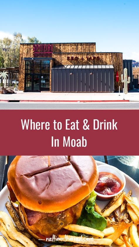 Places To Eat In Moab Utah, Moab Restaurants, Utah Roadtrip, Utah Activities, Utah Restaurants, Utah Food, Utah National Parks Road Trip, Utah Parks, Maine Trip