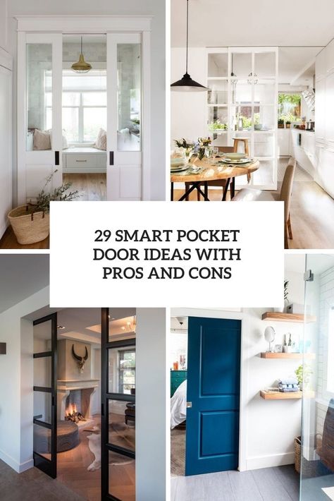 Pocket Door Ideas, Pocket French Doors, Modern Pocket Doors, Pocket Doors Bathroom, Pocket Door Installation, French Pocket Doors, Interior Pocket Doors, Sliding Door Room Dividers, Sliding Doors Internal