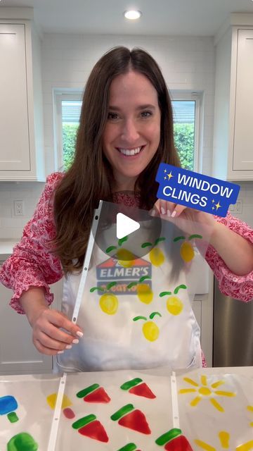 Summer Creative Ideas For Kids, Elmers Glue On Windows, Elmers Clear Glue Crafts, Glue Window Clings, Clear Elmer's Glue Projects, Elmers Glue Window Clings, Elmer’s Glue Crafts, Elmer’s Glue On Windows, K4 Crafts