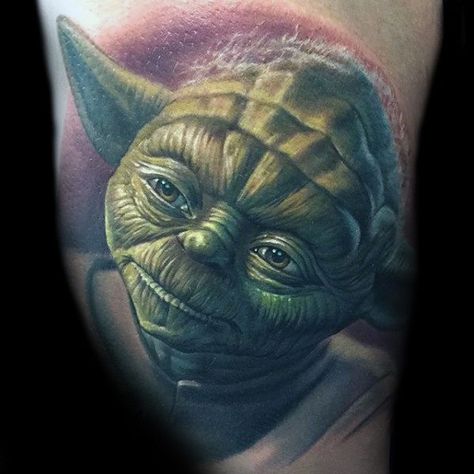 60 Yoda Tattoo Designs For Men - Jedi Master Ink Ideas Yoda Tattoo, Mandalorian Tattoo, Jungle Tattoo, Symbols Of Strength Tattoos, Master Yoda, Skeleton Hand Tattoo, Infinity Tattoos, Star Wars Tattoo, Inked Magazine