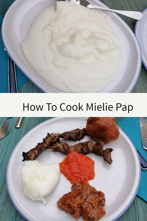 Learn how to make this easy to follow mielie pap recipe made with minimal preparation time! #africancuisine #namibianfood #oshifima #howto #sidedish #vegan #vegetarian #cornmealpap #whattoeatinnamibia #southafricanfood #southernafricanfood Pap Recipe, South African Recipes, Recipe From Scratch, European Food, Delicious Dinner Recipes, Maize, African Food, Veggie Dishes, Winter Food