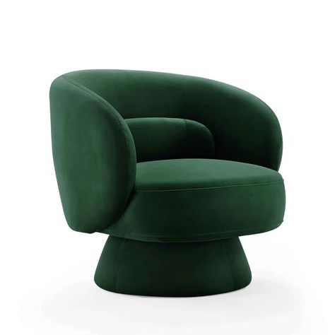 Orren Ellis Saboor Modern Style Swivel Accent Chair& Barrel Chair & Reviews | Wayfair Curvy Couch, Modern Swivel Chair, Nursery Chair, Velvet Accent Chair, Japandi Style, Swivel Accent Chair, Swivel Armchair, Barrel Chair, Accent Chairs For Living Room