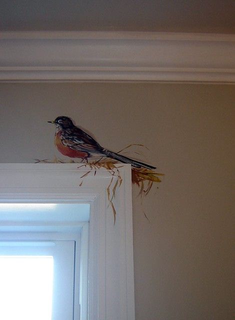 Robin | Robin M | Flickr Koti Diy, Mural Art, Design Case, Birds Painting, Wall Paint, Bird Art, 그림 그리기, Design Interior, Decorative Painting