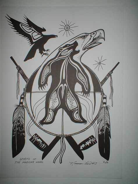 Canadian native artist Norman Knott. Limited prints. Height 15" width 12" Price 200$ Cdn. Native American Shaman Art, Native Pride Tattoo, Native Alaskan Art, Native Alaskan Tattoo, Alaskan Native Tattoos, Salish Tattoo, American Indian Art Drawing, Medicine Wheel Tattoo, Native American Wolf Art