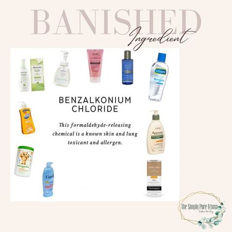 Aubrie Novotny on Instagram: "I love love love educating you on reading labels! Especially when I can show you the power of greenwashing that goes right along with it. Check out todays #banished ingredient. 👇🏻👇🏻 🚫𝘽𝙚𝙣𝙯𝙖𝙡𝙠𝙤𝙣𝙞𝙪𝙢 𝘾𝙝𝙡𝙤𝙧𝙞𝙙𝙚❌ This nasty ingredient releases formaldehyde that is 𝙠𝙣𝙤𝙬𝙣 to be 𝙩𝙤𝙭𝙞𝙘 to the skin and lungs. It’s also an allergen. ‼️ Biocide, preservative and surfactant 𝐚𝐬𝐬𝐨𝐜𝐢𝐚𝐭𝐞𝐝 𝐰𝐢𝐭𝐡 𝐬𝐞𝐯𝐞𝐫𝐞 𝐬𝐤𝐢𝐧, 𝐞𝐲𝐞, 𝐚𝐧𝐝 𝐫𝐞? Household Disinfectants, Benzalkonium Chloride, Lungs, Processed Food, You Tried, Mind Blown, Allergies, I Can, Education